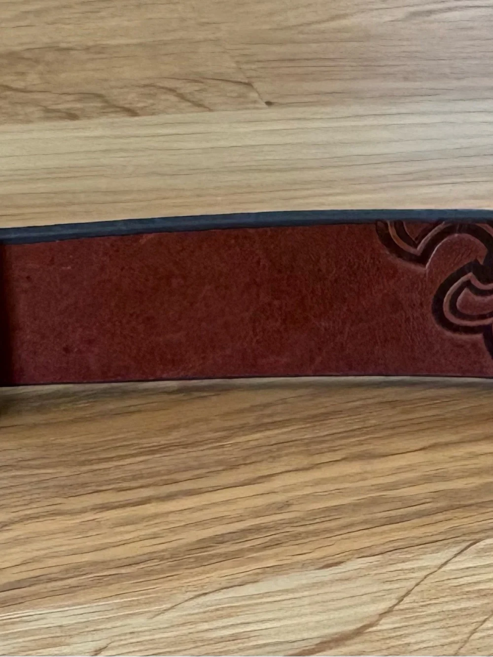 Saints Branded Leather Men's Belt with Chrome Buckle